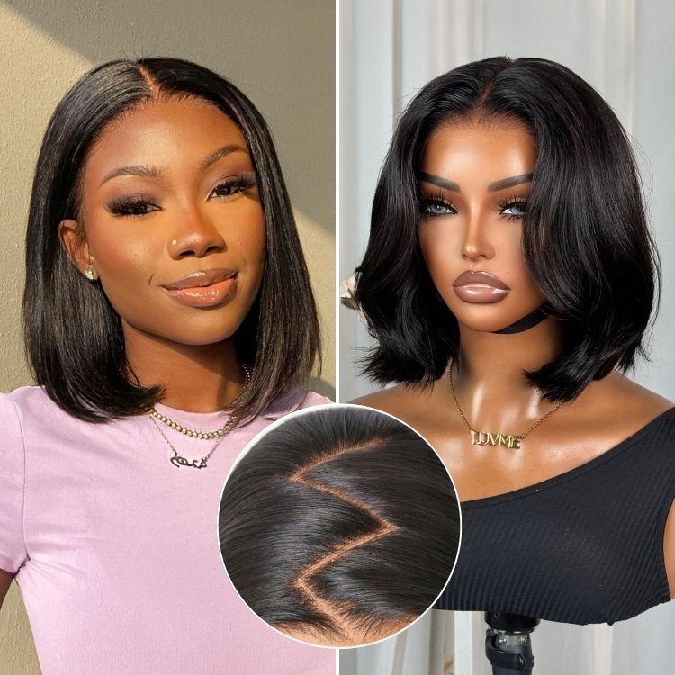 Luvme All-Day Comfort&amp;trade; Wig Silky Blunt Cut Bob Glueless 7x6 Closure Hd Lace Wig Pre-Cut Lace
