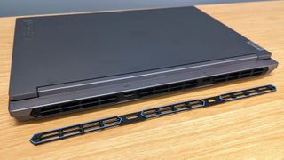 Lenovo Legion 5i (Gen 9) rear vents showing removable cover