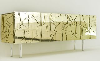 The smashed fragments that make up this ’Scrigno’ container sideboard