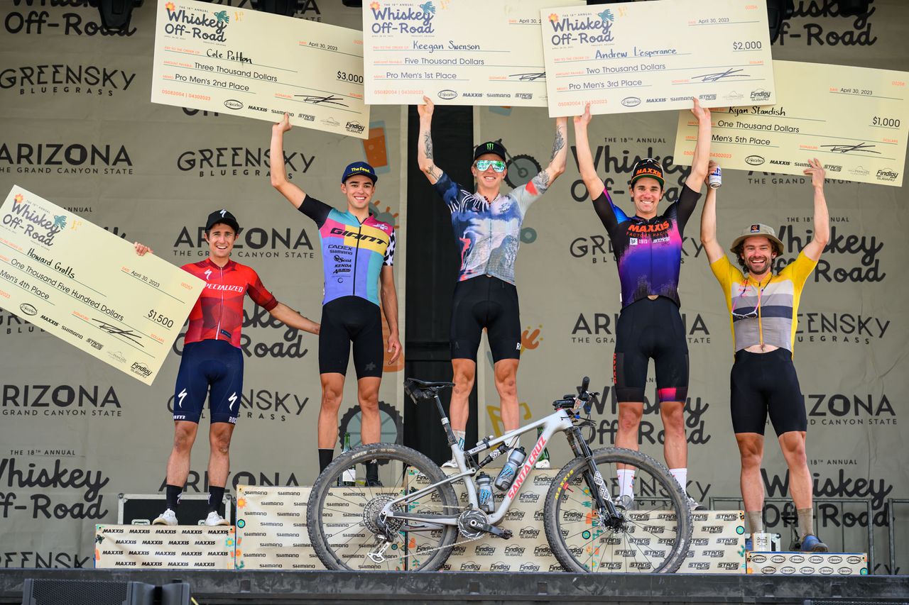 Men's podium of 2023 Whiskey Off-Road