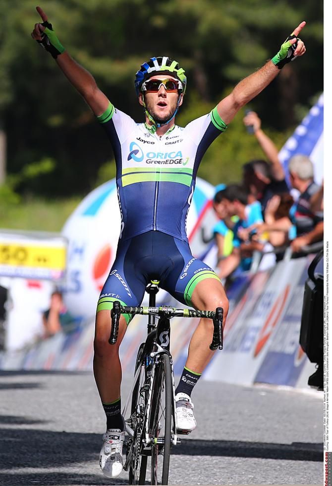 Orica-GreenEdge's Adam Yates celebrates his Stage 6 win at the Tour of Turkey
