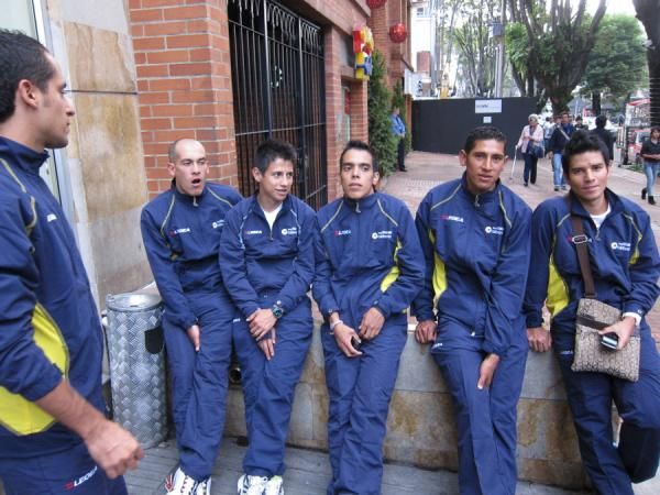 Outside the Coldeportes facility in Bogota.
