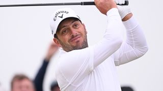 Francesco Molinari takes a shot during The Open