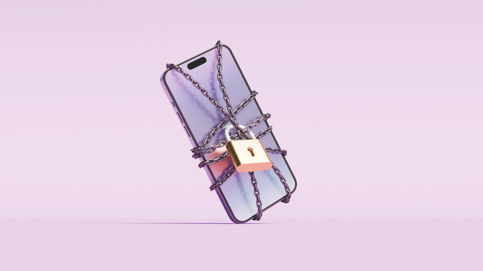 smartphone with padlock