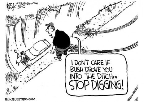 Obama digs a deeper ditch