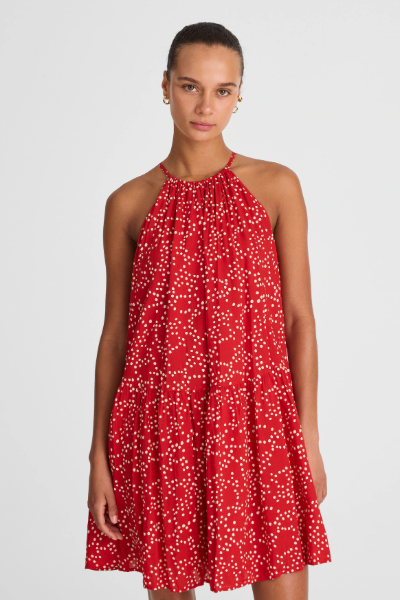 Madewell , Drop-Waist Mini Dress in Dot