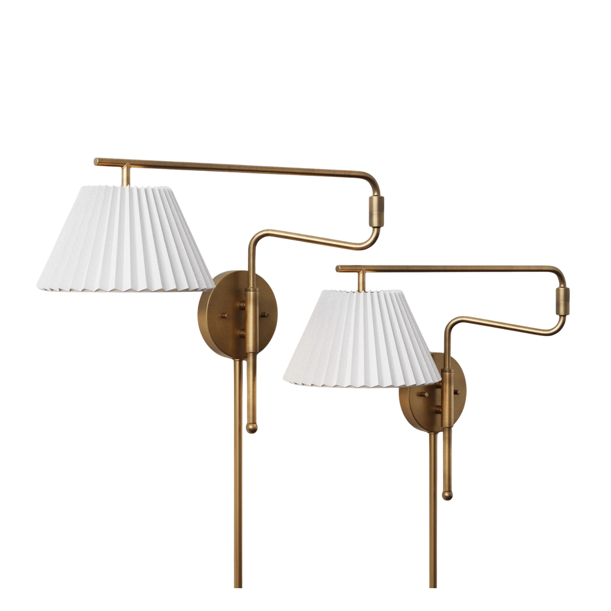 a set of two plug in sconces