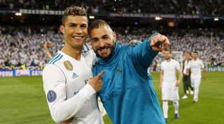 Cristiano Ronaldo and Karim Benzema in the 2018 Champions League final