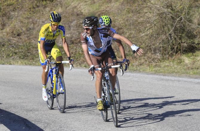 Christophe Peraud (AG2R - La Mondiale) leads Quintana and Contador