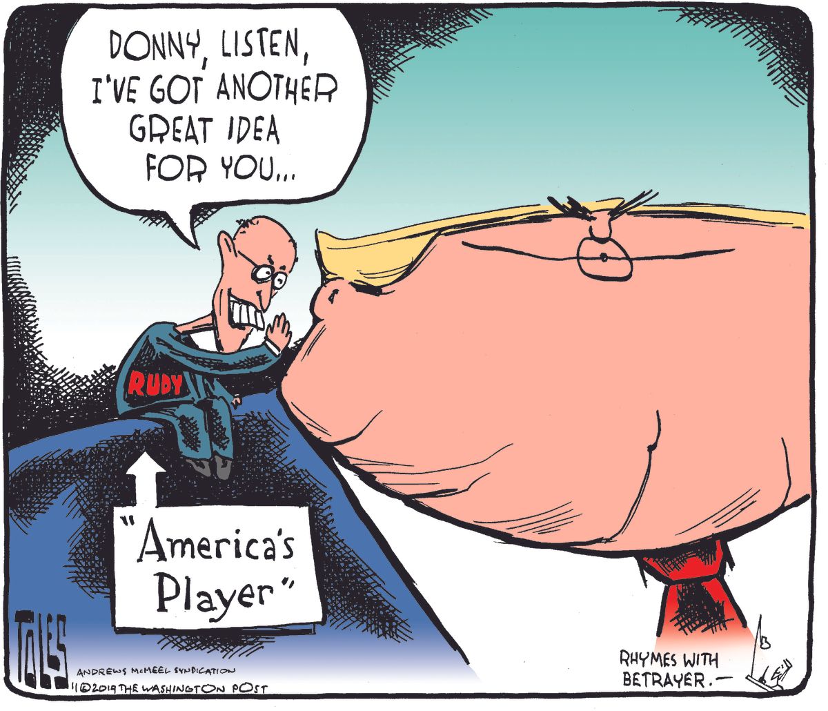 Political Cartoon U.S. Rudy America's Player | The Week