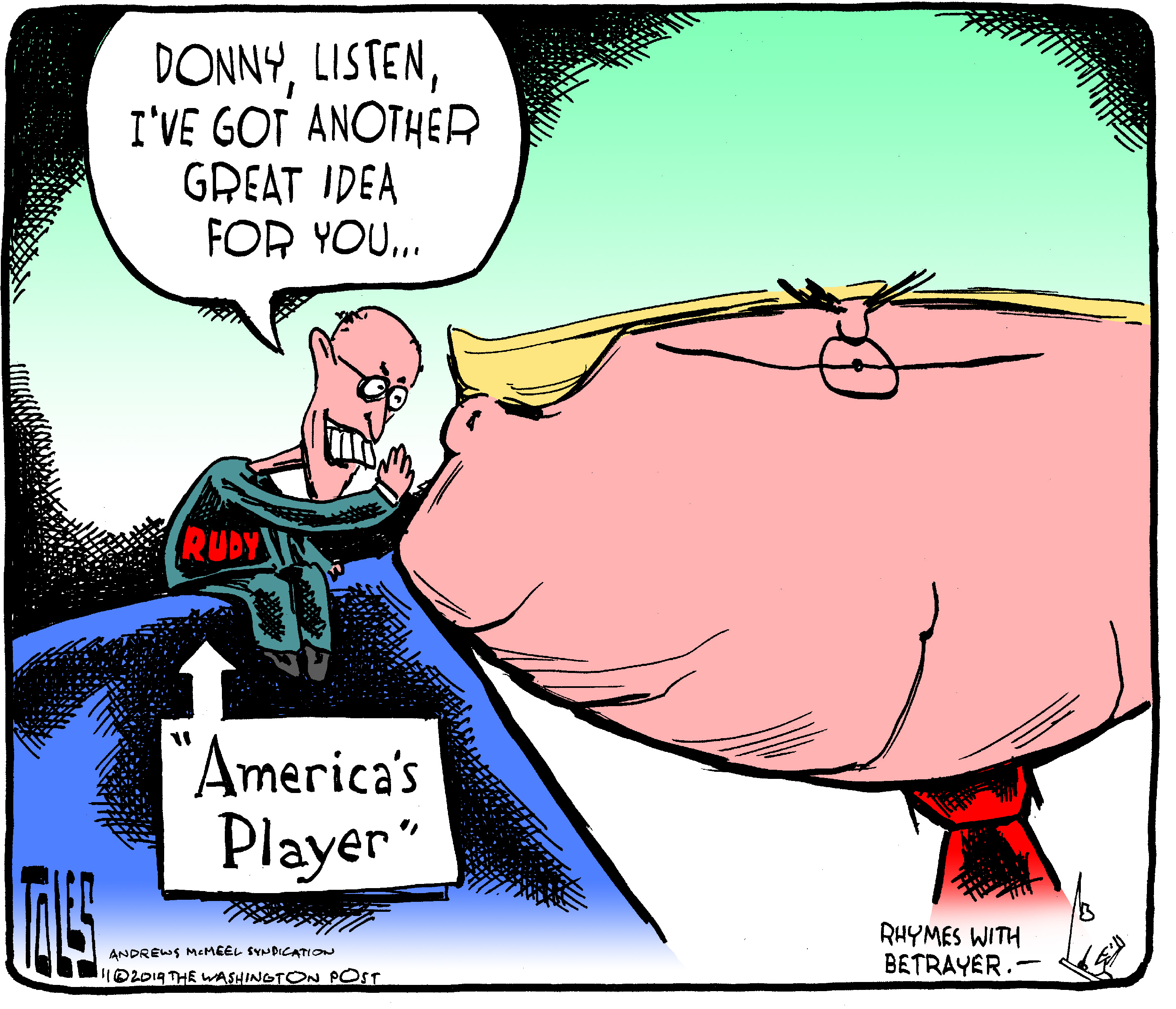 Political Cartoon U.S. Rudy America's Player | The Week