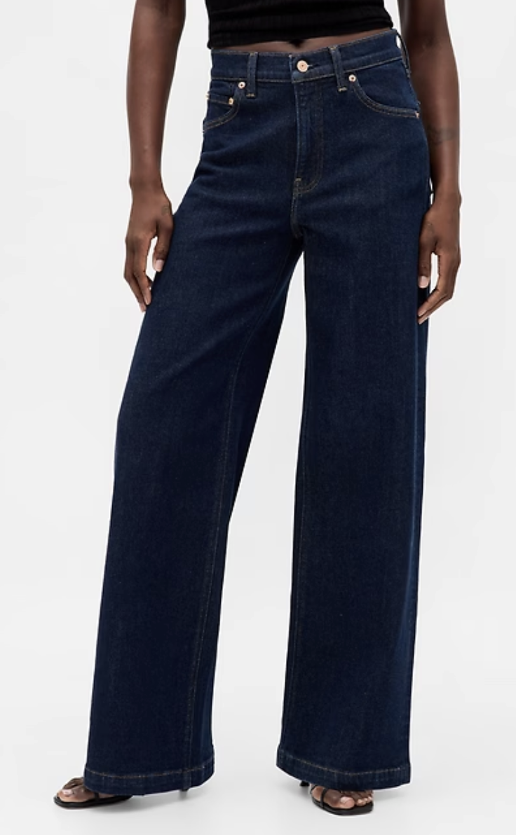 Gap, High Rise Stride Wide-Leg Jeans