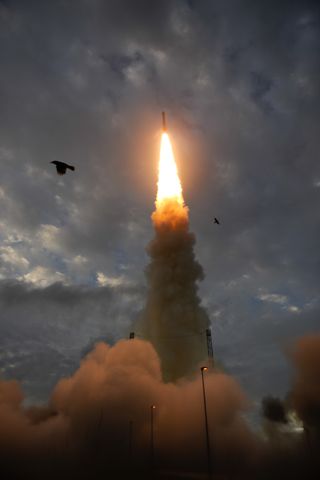 On February 13, 2012, the first Vega lifted off on its maiden flight from Europe's Spaceport in French Guiana.