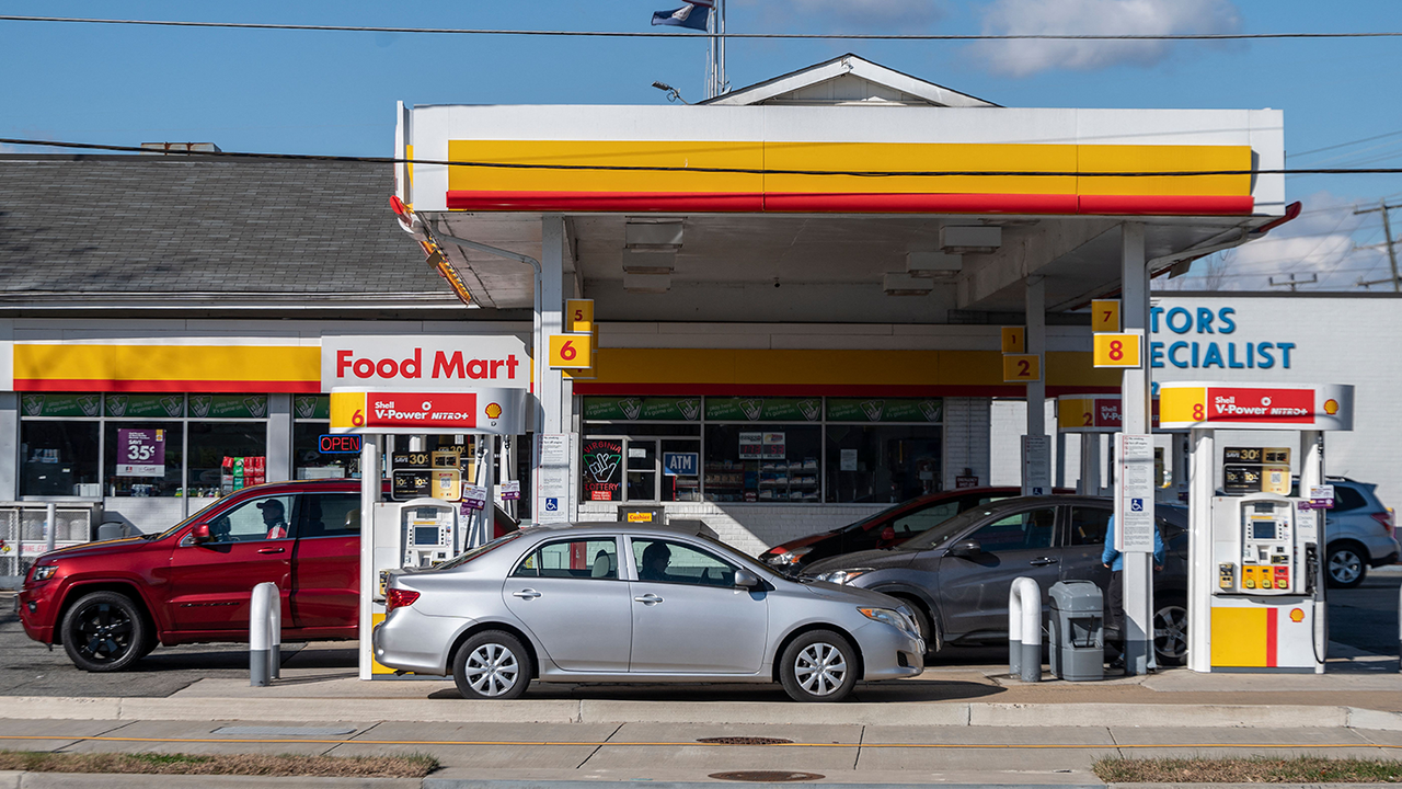 Petrol station in America