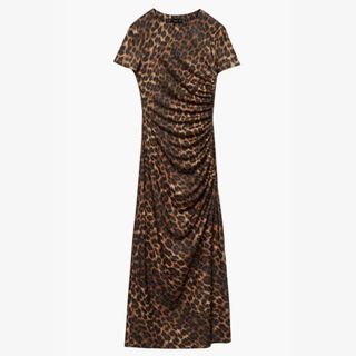 leopard print midi dress