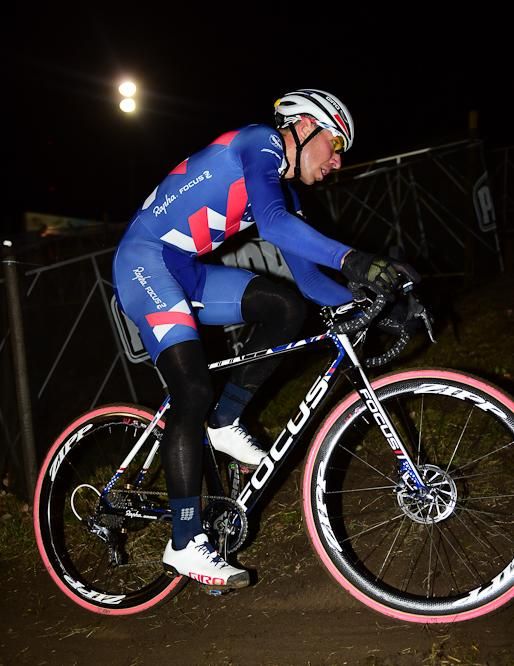 Jeremy Powers (Rapha Focus) settling into third position behind Summerhill and Owen.