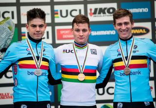 Mathieu van der Poel beat Wout van Aert to the elite men's world title in 2019