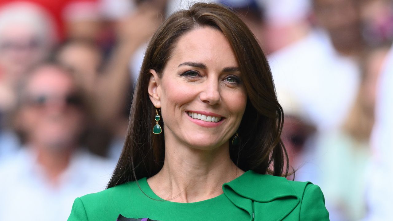 Kate Middleton’s gorgeous £395 Wimbledon clutch bag worn in 2023. Seen here is the Princess at the Wimbledon 2023 men&#039;s final