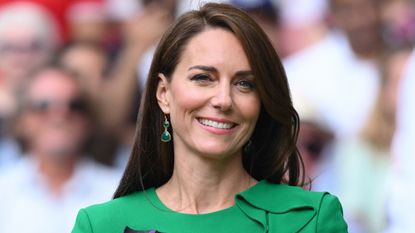 Kate Middleton’s gorgeous £395 Wimbledon clutch bag worn in 2023. Seen here is the Princess at the Wimbledon 2023 men's final