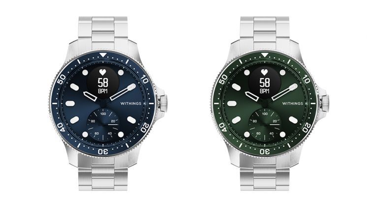 withings-scanwatch-horizon-divers-watch-blue-and-green-watch-faces