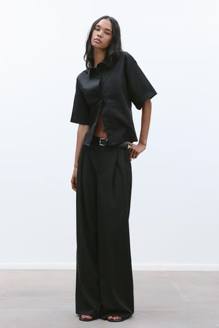 Double Pleat Belted Pants