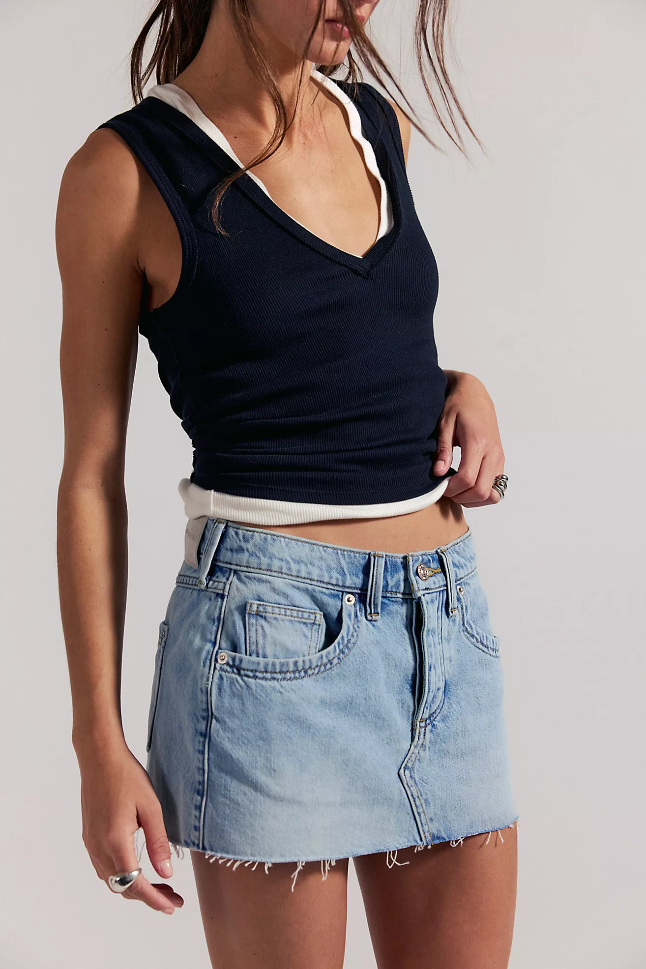 We the Free Lainey Low-Rise Mini Skirt