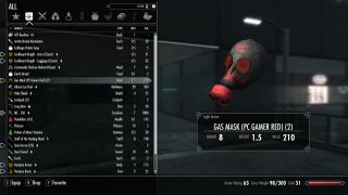 A gas mask in PC Gamer Red