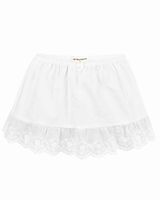 Lace Mini Skirt - White - 2xs