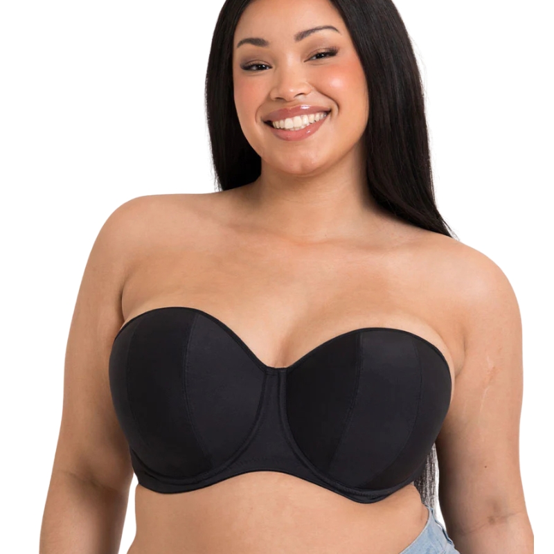 Curvy Kate UK, Curvy Kate Luxe Strapless Multiway Bra Jet Black
