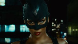 A close up of Halle Berry as Catwoman.