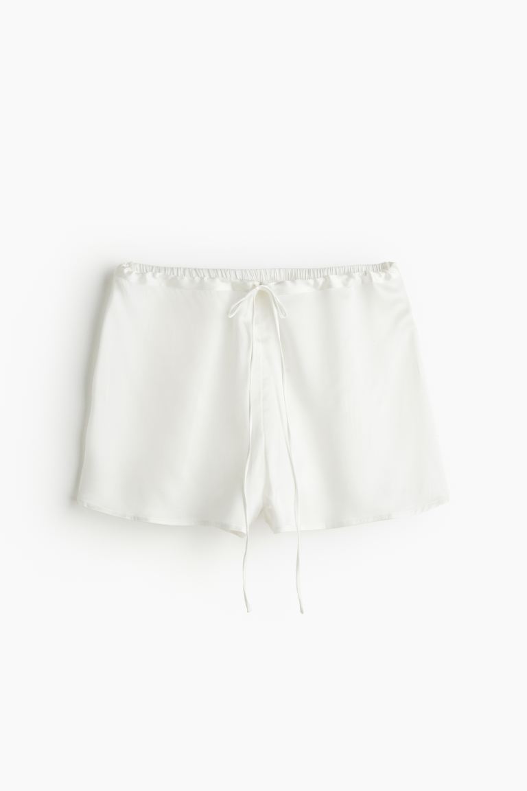 Silk-Blend Satin Shorts