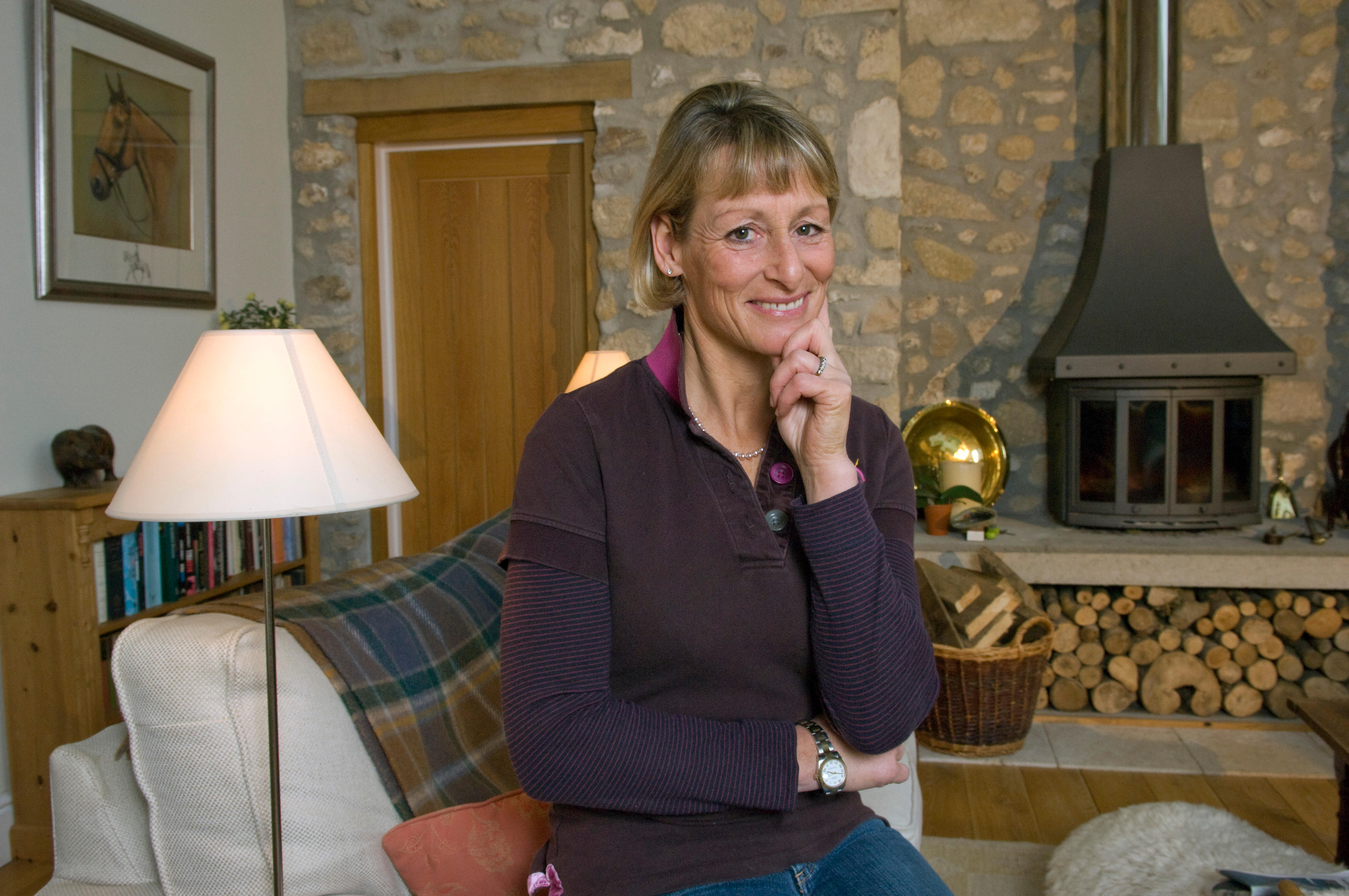 Olympic equestrian eventer Mary King at her home in Devon.