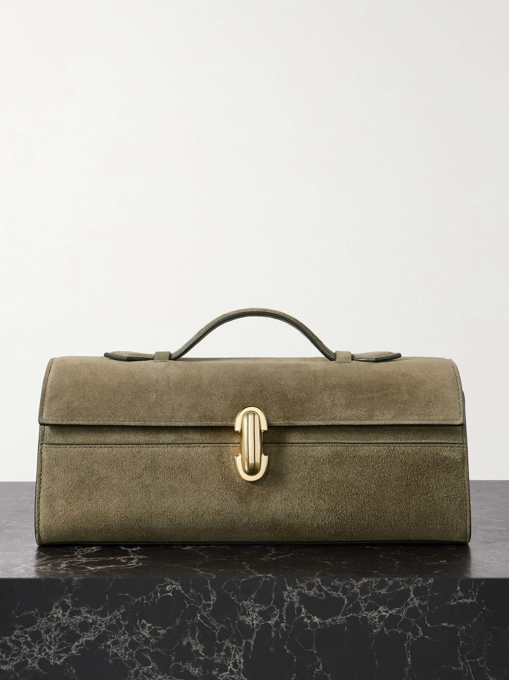 Slim Symmetry Pochette Suede Tote