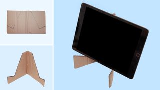 how to make an iPad stand with cardboard