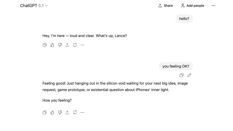 ChatGPT 5.1 returning?