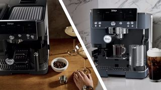 Ninja Luxe Café Pro coffee machine in black and dark blue