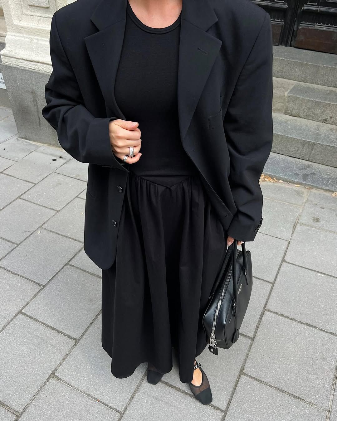 Black On Black Skirt Set - Bold & Classic main image 1