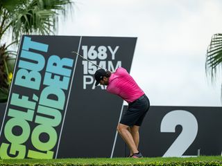 Matthew Wolff on the tee at LIV Singapore