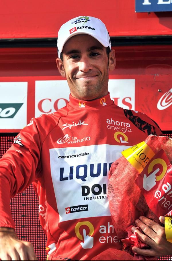 Vincenzo Nibali (Liquigas-Doimo) after regaining the race lead in the Vuelta.