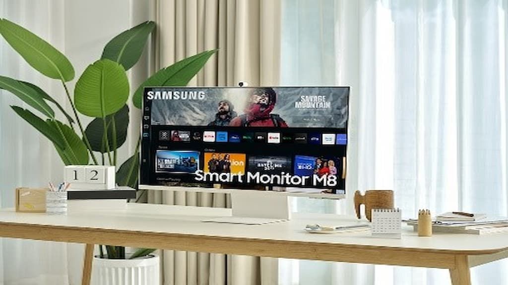 smart monitor on a desk