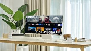 smart monitor on a desk