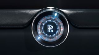 Close-up of the Rolls-Royce emblem