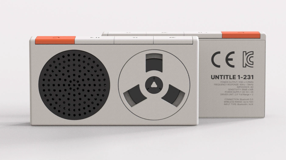 This retro portable music player idea that 'recreates the image of a tape spinning on a circular shelf' has completely hooked me — I'd love someone to make it for real