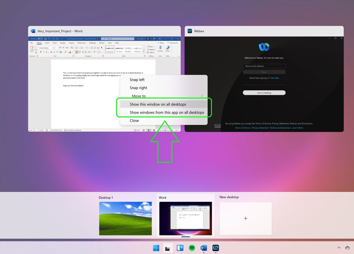 How to set up multiple desktops in Windows 11 | Tom's Guide