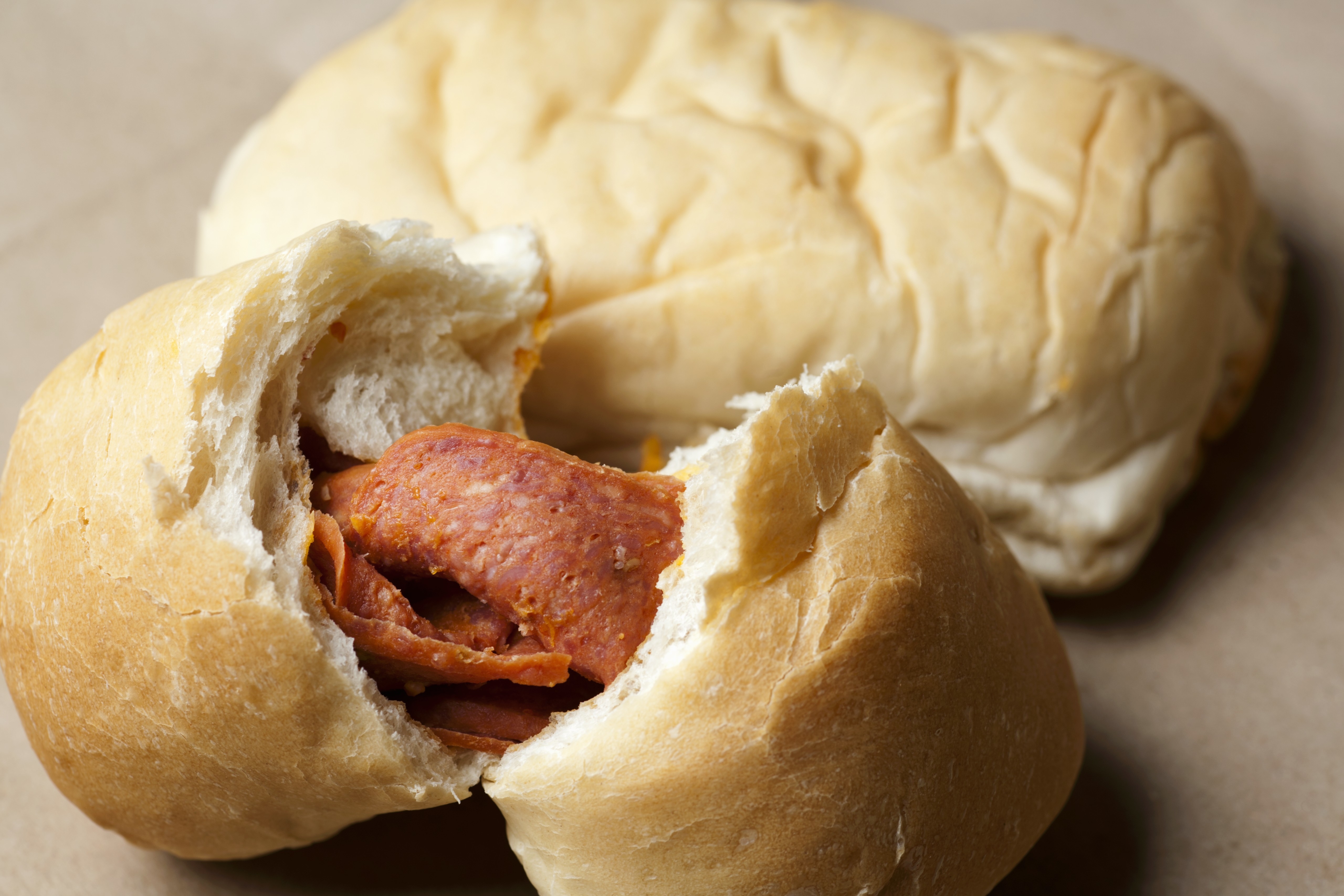 Two pepperoni rolls