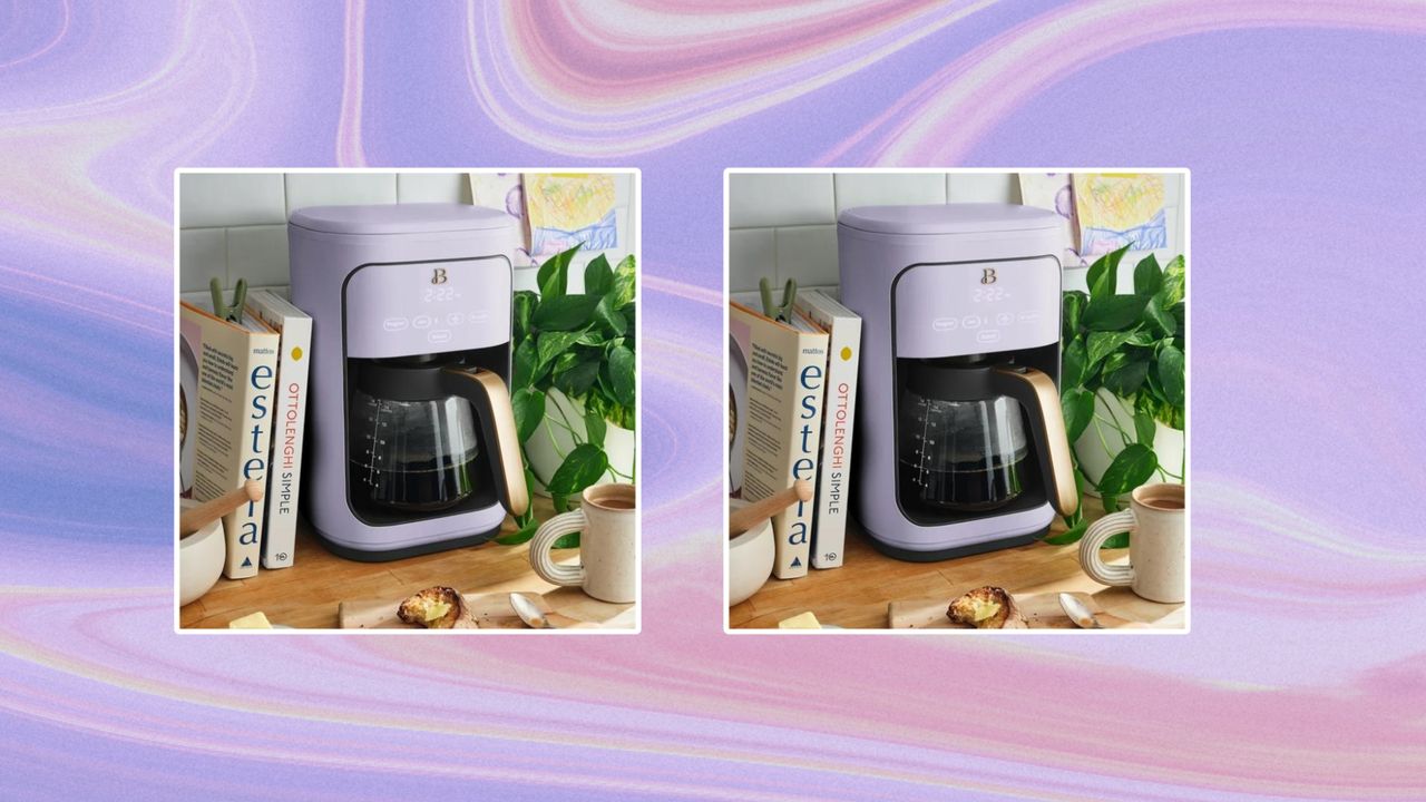 Beautiful by Drew Barrymore 14-cup coffee maker in Lavender purple