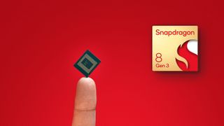 The Snapdragon 8 Gen 3 on a fingertip