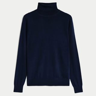 Navy turtle neck jumper from M&S