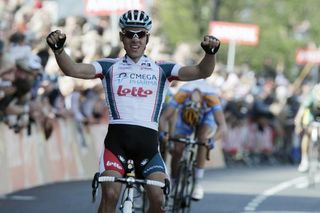 Philippe Gilbert (Omega Pharma-Lotto) wins the Amstel Gold Race