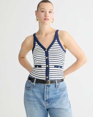 Vintage Rib Lady Tank Top in Stripe